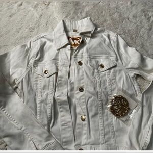 Michael Kors Ivory Jacket with Gold Accents